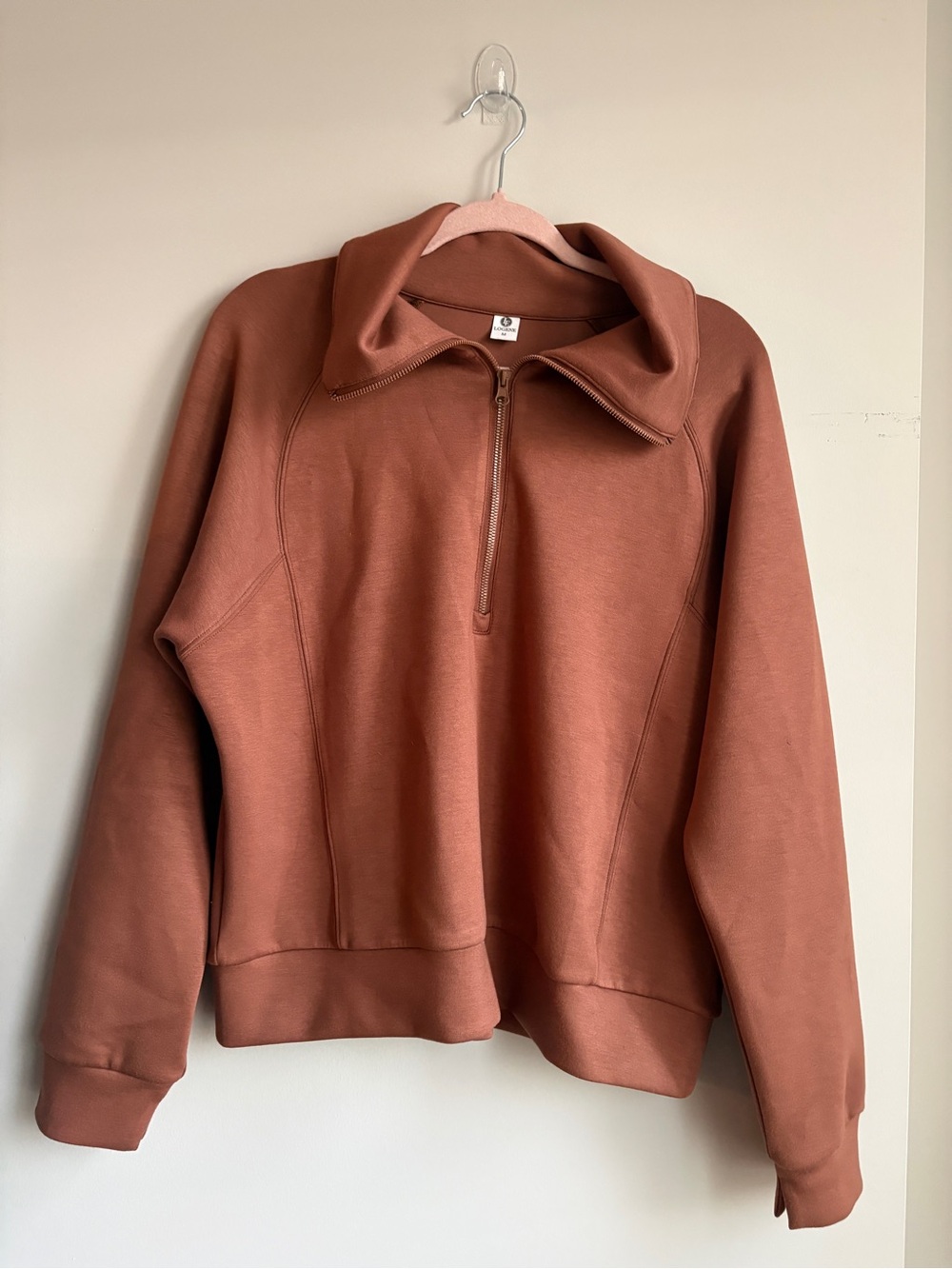 Rust Half-Zip Pullover Sweater & Pants. Two Piece Set!